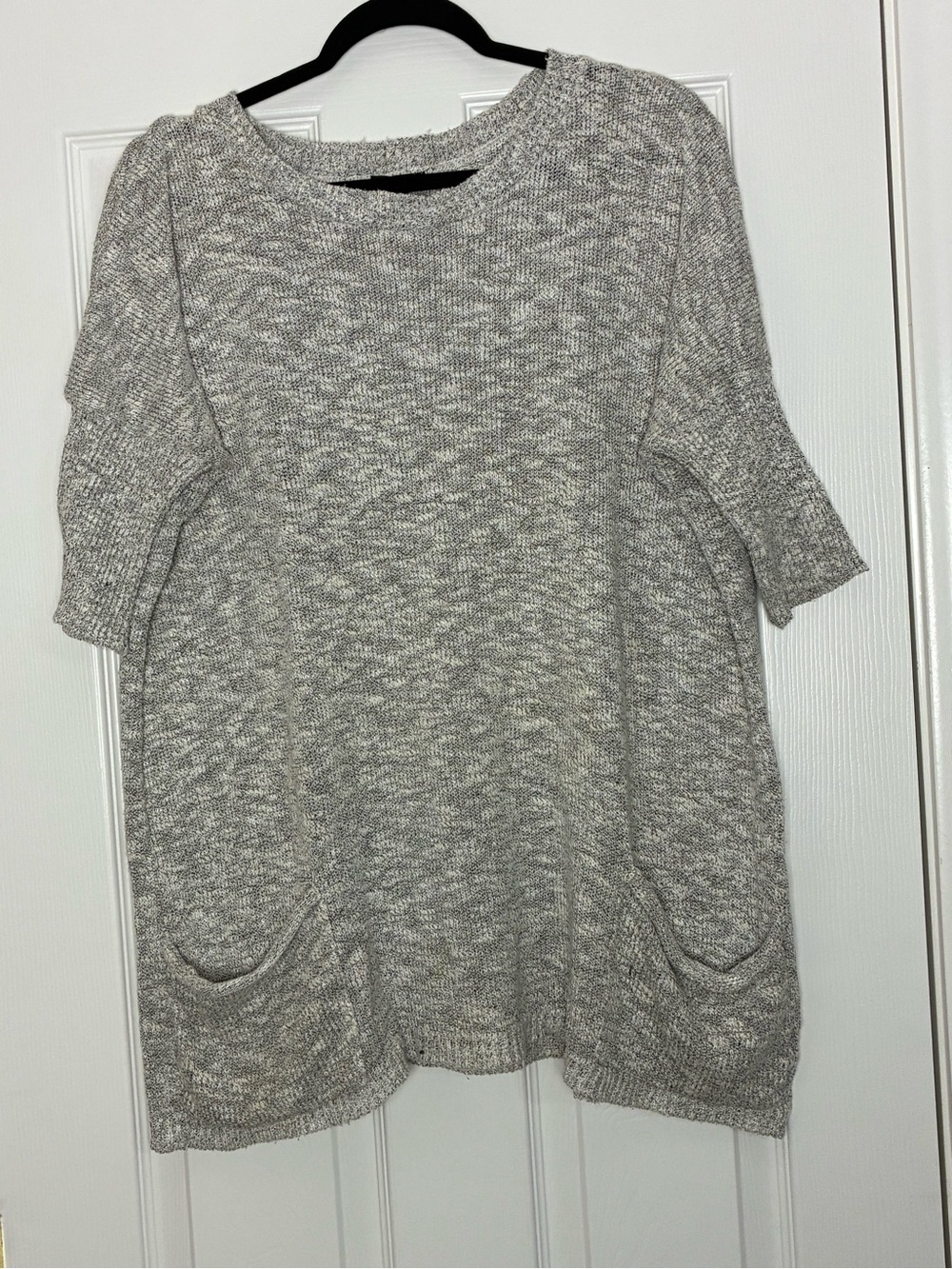 Express Gray Marled Oversized Pocket Sweater Tunic M/L